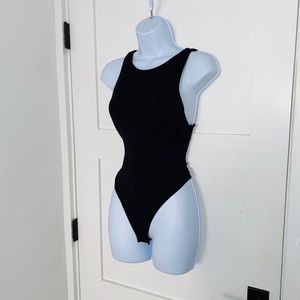 *SOLD ON FB* Black Body Suit with High Neckline